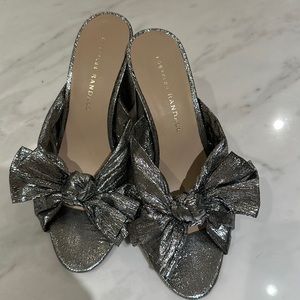 Loeffler Randall Silver Bow Heels
